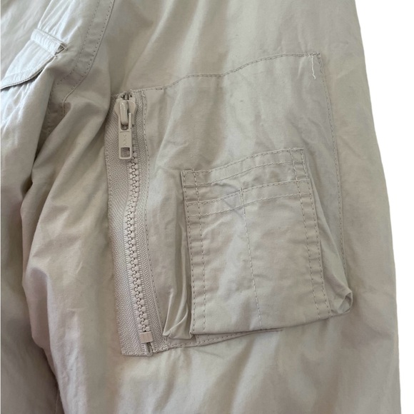 DASH Winter Parka Coat Women's Small Tan Red Duck Down Hood Zipper Buttons - Picture 6 of 16